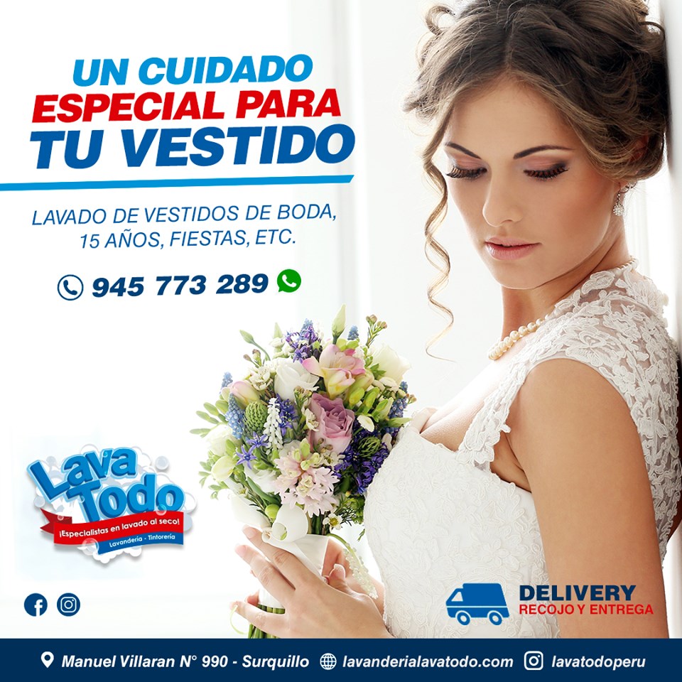 Lavanderia Vestidos Novia Noche Delivery Lima